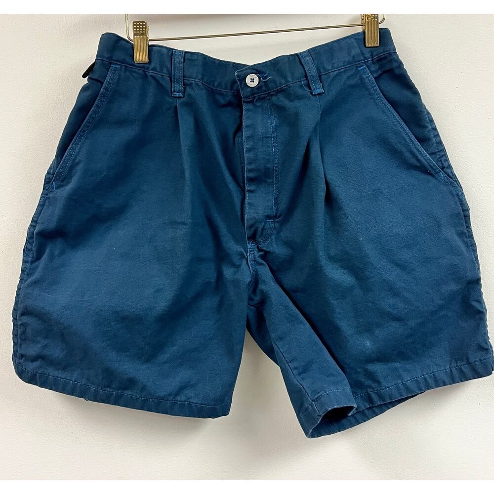 Vintage Men's Wranglers 100% cotton pleat front 5 in inseam 34 in waist blue